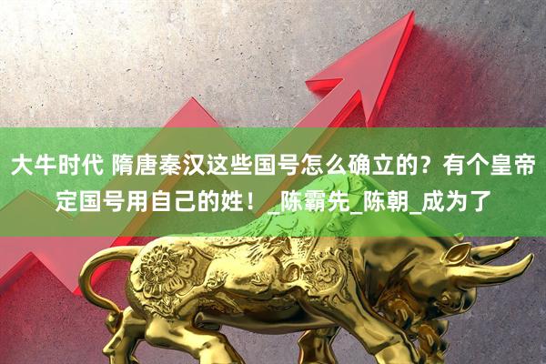 大牛时代 隋唐秦汉这些国号怎么确立的？有个皇帝定国号用自己的姓！_陈霸先_陈朝_成为了