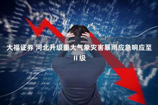 大福证券 河北升级重大气象灾害暴雨应急响应至Ⅱ级