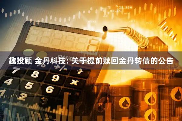 趣投顾 金丹科技: 关于提前赎回金丹转债的公告