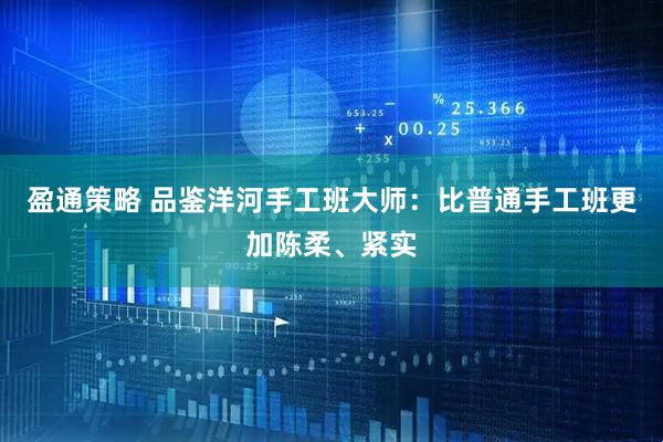 盈通策略 品鉴洋河手工班大师:比普通手工班更加陈柔、紧实