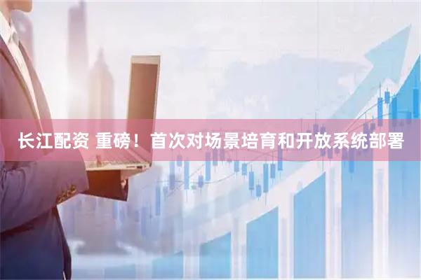 长江配资 重磅!首次对场景培育和开放系统部署
